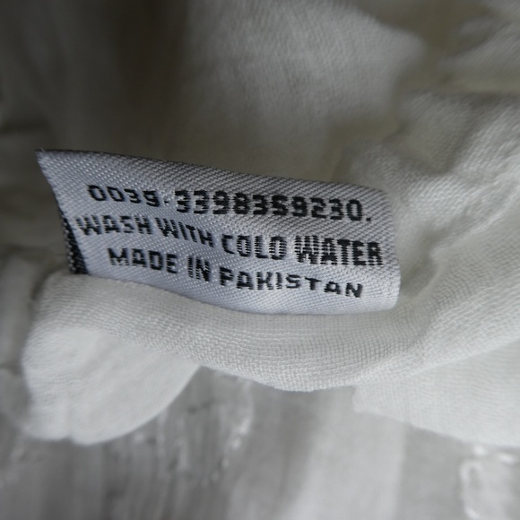 Pak-L Universal Blouse Popover Lightweight Sheer Cotton Gauze Embroidery - Picture 6 of 6